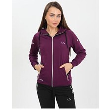 Kapüşonlu Şık Kadın 2'li Set Eşofman Takımı, Mor