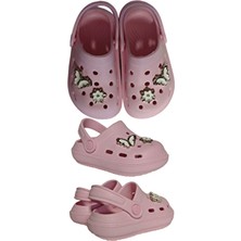 Famele's Cross 755 Anatomik Kız Çocuk Terlik Pembe Eva Malzeme ile Plaj ve Deniz Kullanımı İçin