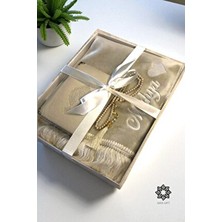 Isimli Lüks Kadife Seccade Seti, Kişiye Özel Nakışlı Seccade,kuran-I Kerim, Tesbih, Çeyizlik Seccade