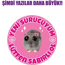 Acemi Sürücü Yeni Sürücü 16X16 cm Su Geçirmez Yüksek Çözünürlüklü Sticker Araba Motor Sticker