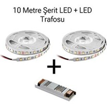 Şerit LED 10 Metre 5 Amper LED Trafosu Şerit LED 10 Metre Set Halinde Iç Mekan Gün Işığı
