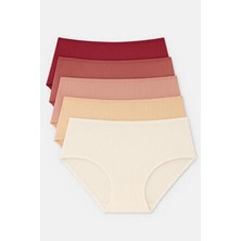 5'li Ekonomik Paket 2905 Pamuk Kumaş Bato Büyük Beden Slip Külot