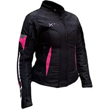Xspeed Hera 4 Mevsimlik Korumalı Kadın Motosiklet Montu Pembe Darbeye Dayanıklı M Beden