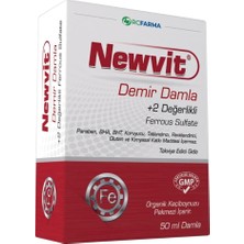 Farma Newvit 50 ml Demir Damla Genel Tıp Ürünü Pratik Kullanım Alanı İçin İdeal