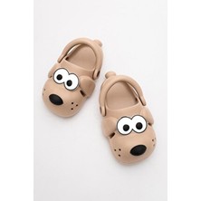 İncim Doggy Vizon Unisex Çocuk Terlik Yaz Sezonu için Bej Renkli Su Geçirmez EVA Malzemeden