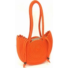 MaVaux Kuğu Model Hasır Görünümlü Şık Kadın Omuz Çantası Basic Koleksiyon 27x40 cm