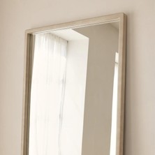 Ekru Ahşap Tam Boy Ahşap Boy Aynası 180CM x 80CM