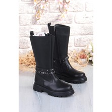 Fort Cool Paris Kız Çocuk Çizme Sıcak Astar Suni Deri Fermuarlı Rahat Özellikli