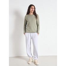 Haki Erkek Standart Desensiz T-Shirt MSON24GH25ARVIN