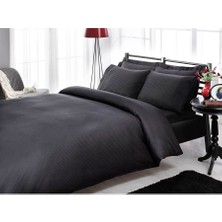 Premium Basic Nevresim Takımı Stripe King Siyah