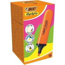 Bic Fosforlu Kalem Flat Highlighter Turuncu 12'li Paket