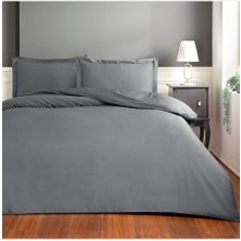 Saten Basic King Size Nevresim Takımı Antrasit