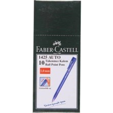 Faber Castell 1425 Auto Mavi Tükenmez Kalem 10'lu Kutu Yazım İçin Pratik ve Şık Seçim