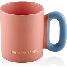 Kupa Makaron Porselen Kupa Pembe 330 ml