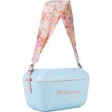 Prinkstyle Flower Pink %100 Pamuk Kayışlı Mavi Pembe Soğuk ve Sıcak Tutucu Thermo Çanta 12 Lt