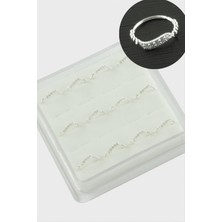 Zirkon Halka Gümüş Hızma 12 Adet