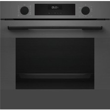 HUA717BN0T Serie 4 Antrasit Gri Buhar Destekli Ankastre Fırın