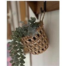 Belirtilmemiş Std Dekoratif Hasır Kaktüs Sepet 10 x 15 cm Mutfak Duvarı Aksesuarı Klasik Askı Sepet