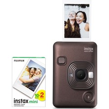 Instax Mini Liplay Hybrid Deep Bronze Fotoğraf Makinesi + 20'li Film Seti