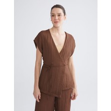 Lc Waikiki Yeni Sezon Kruvaze Yaka Dokulu Bluz