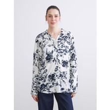 Lc Waikiki Yeni Sezon Kaçık Yaka Çiçekli Fırfırlı Bluz