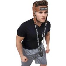 Excalibur Fitness Hakiki Deri Baş Boyun Ağırlık Kayışı Kahve