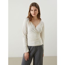 Lc Waikiki Yeni Sezon Kruvaze Yaka Kadın Bluz