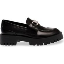 Steve Madden Lando-Cn Black Leat Kadın Siyah Loafer Lando-Cn