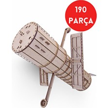 Hubble Uzay Teleskobu Ahşap Maketi - 190 Parça 3D Puzzle - Dekoratif Ahşap Puzzle
