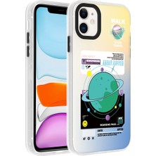 Apple iPhone 11 Kılıf Desenli N7TH Dragon Sert Kapak-Gezegen