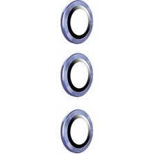 Galaxy S23 Fe Uyumlu N7TH Kamera Lens Koruyucu Cam Filmi-Mavi Açık