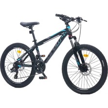 Corelli Felix 2.2 - 14'' Kadro - 24 Jant - Dağ Bisikleti - Siyah - Turkuaz / Gri