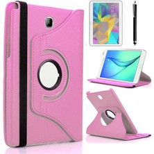 Galaxy Tab A T550 9.7  Uyumlu N7TH Dönebilen Standlı Kılıf-Pembe Açık