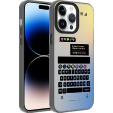 Apple iPhone 14 Pro Max Kılıf Desenli N7TH Dragon Sert Kapak-Klavye