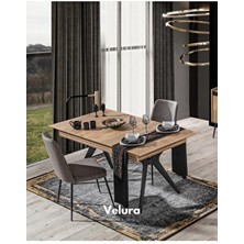 Velura Home Izgi Yemek Odası Takımı (Yemek Masası + 4 Adet Sandalye)