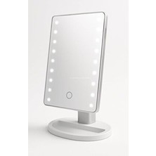 LED Işıklı Masa Üstü Makyaj Aynası Dokunmatik 3 Işık Modlu USB Kablolu Aydınlatmalı Ayna