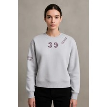 39 Baskılı Bısıklet Yaka Kısa Sweat,