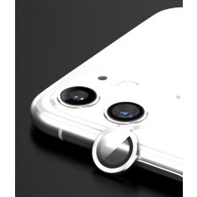 iPhone 12 Mini Uyumlu N7TH Cl-01 Kamera Lens Koruyucu-Beyaz