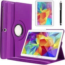 Galaxy Tab 4 10.1 T530  Uyumlu N7TH Dönebilen Standlı Kılıf-Mor