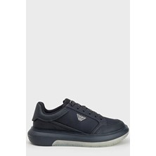 Erkek Rahat Taban Armani Kartal Logolu Lacivert Sneaker EM003666 AF19532-MB007