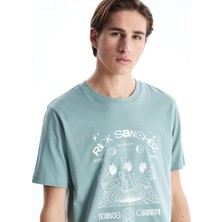 Lc Waikiki Yeni Sezon Bisiklet Yaka Kısa Kollu Baskılı Penye Erkek Tişört