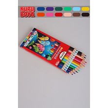 Fatih 12 Renkli Kuru Boya Kalemi Ahşap Malzeme ile Çocuklar İçin Eğlenceli Resim Yapma Seti