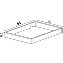65X53 Beyaz Ocak Altı Aparati Ankastre Ocak Altı Tezgah Üstü Ocak Altı Uyumlu