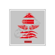 Oto Sticker Mega 4lü Paket Dikiz Kanat Pençe Bagaj Sticker