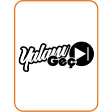" Yalanı Geç " Oto Sticker Motor Sticker 20X8 cm Siyah