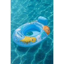 Renkli Unicorn Çocuk Deniz Simidi, Oturaklı ve Tutucaklı, 0-3 Yaş