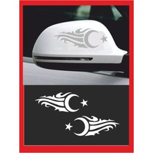 Ayna Ay-Yıldız Sticker 20*7 cm Sağ-Sol 2 Adet