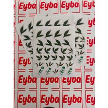 Çiçek Yaprağı Sticker Renkli 1 Adet A4 (1ADETTİR)BASKI Baskes 1 Sayfa -Syf Alanı 25X30 Dolap Sticker