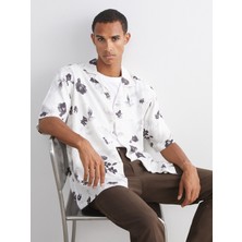 Lc Waikiki Yeni Sezon Regular Fit Resort Yaka Kısa Kollu Desenli Viskon Erkek Gömlek