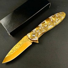 Alsepeteavm Gold Kuru Kafa Desenli Kamp Çakısı